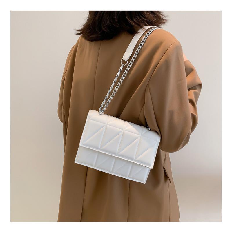 Women's bag pu small square bag new women's bag simple fashion chain messenger bag