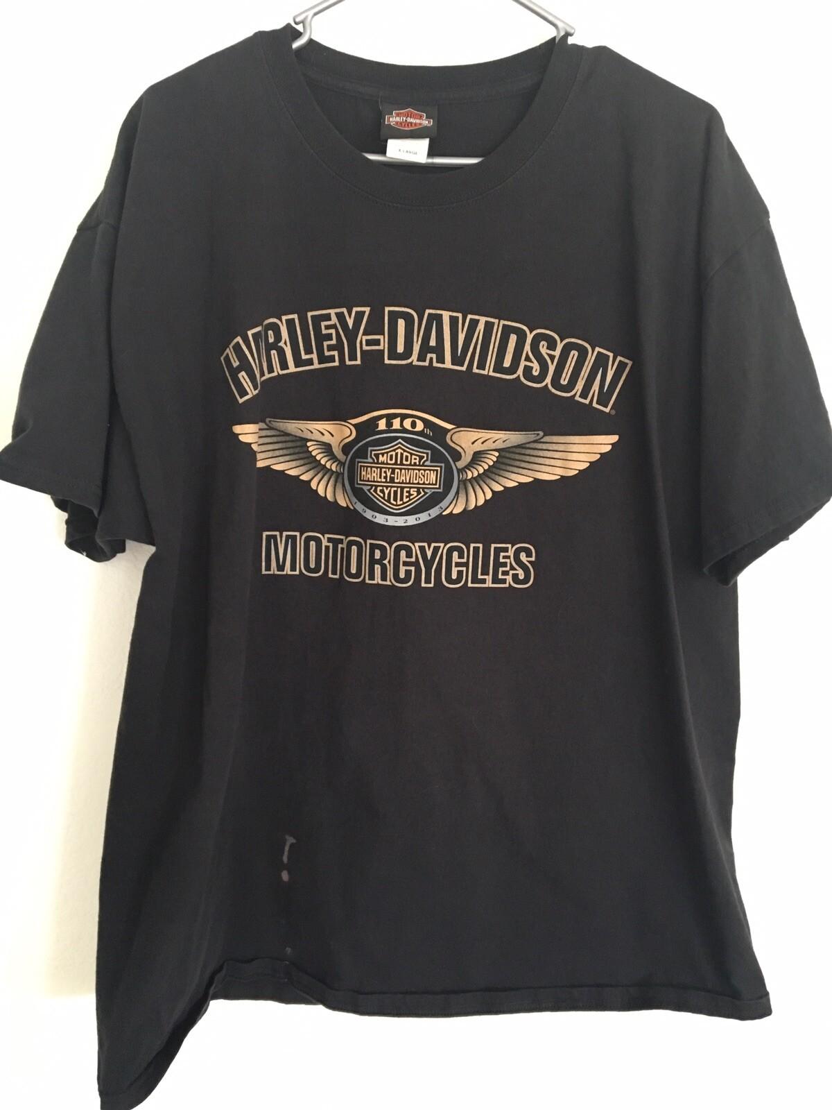 Harley Davidson Motor Cycles 2013 Men s T Shirt Nevada 110 Years Size XL Black Unisex T-Shirt XXXL