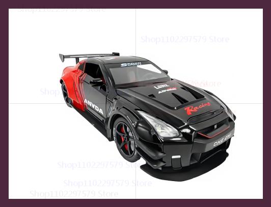 2025 New1:24 Skyline Ares Sports Car Spray Alloy Diecast Model Car Sound Light Classic Collectibles Birthday Gifts The Kids Toys