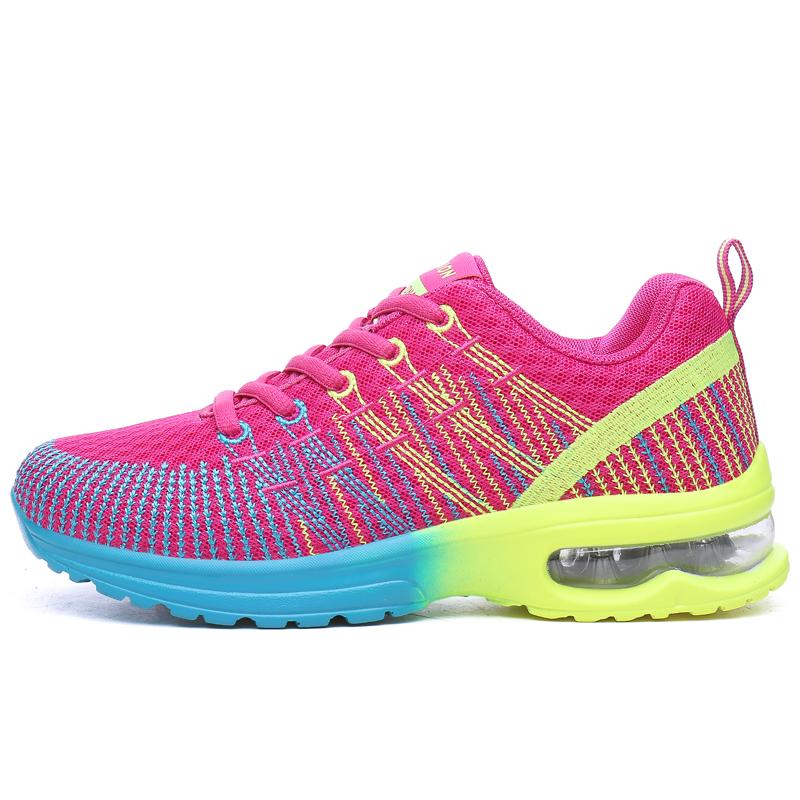 Big Size 35-42 Women Casual Shoes Colorful Air Cushion Sneakers Breathable Shoes Tennis Shoes Summer Breathable Women's Shoes