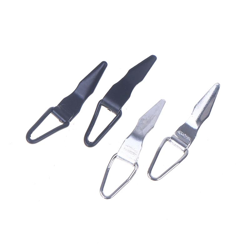 10Pcs Diy Lure Accessory Black Silver Stainless Steel Hook Keeper For Lure Fly Collapsible Rod Building Component Repair