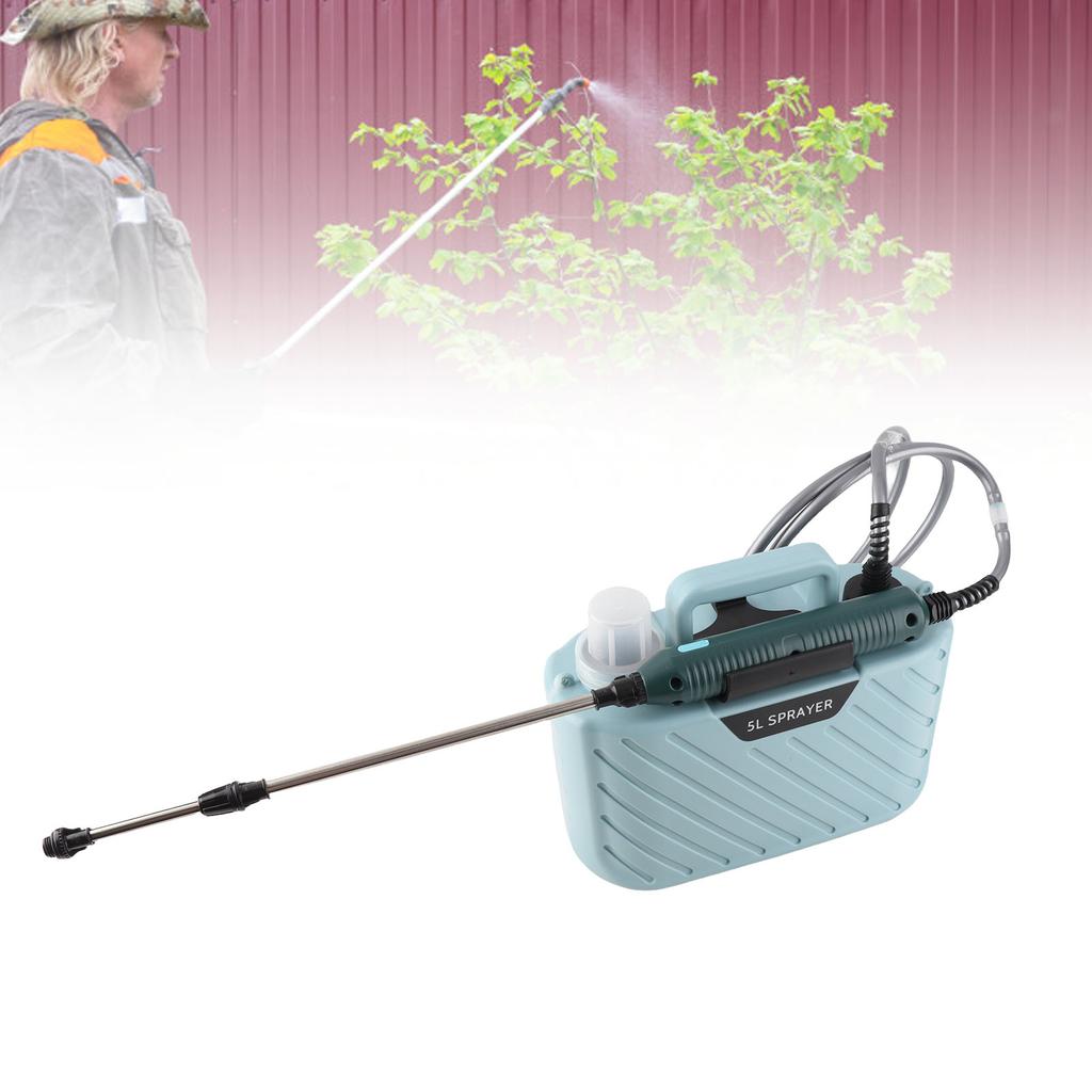 Electric Plant Sprayer Battery Powered 5L with 3 Nozzles Retractable Wand   Shoudler Strap Garden Sprayer for Lawn