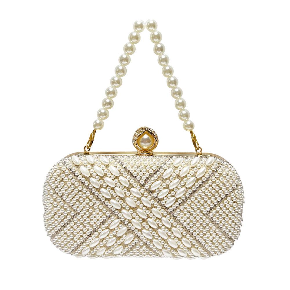 Fashionable Pearl Evening Bag, Niche Dress Bag, Clutch Bag, Small Bag, Hand-held Crossbody Bag