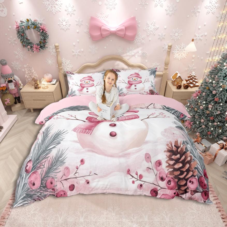 Homewish Black Angle Girls Duvet Cover SetMerry Xmas Bedding SetHappy New Year Bed Set For Princess Teens