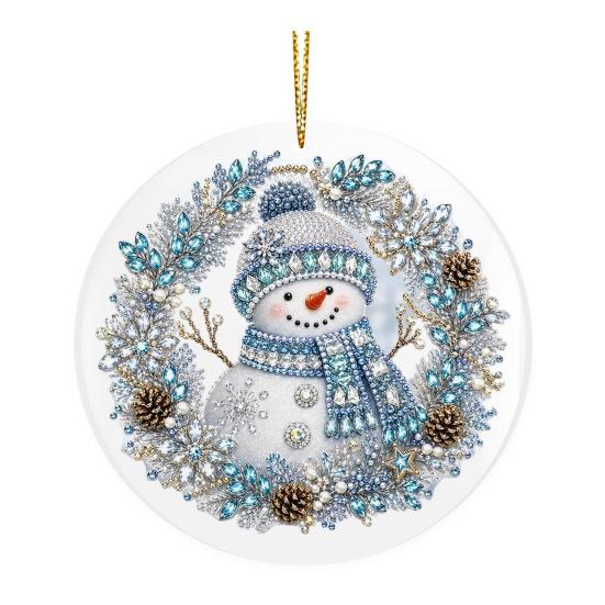 Acrylic Holiday Hanging Ornaments Christmas Ornament, Double Side Printed Santa Pendant for Tree Window, Personalized Gift Tags 2D Flat Festive Decor