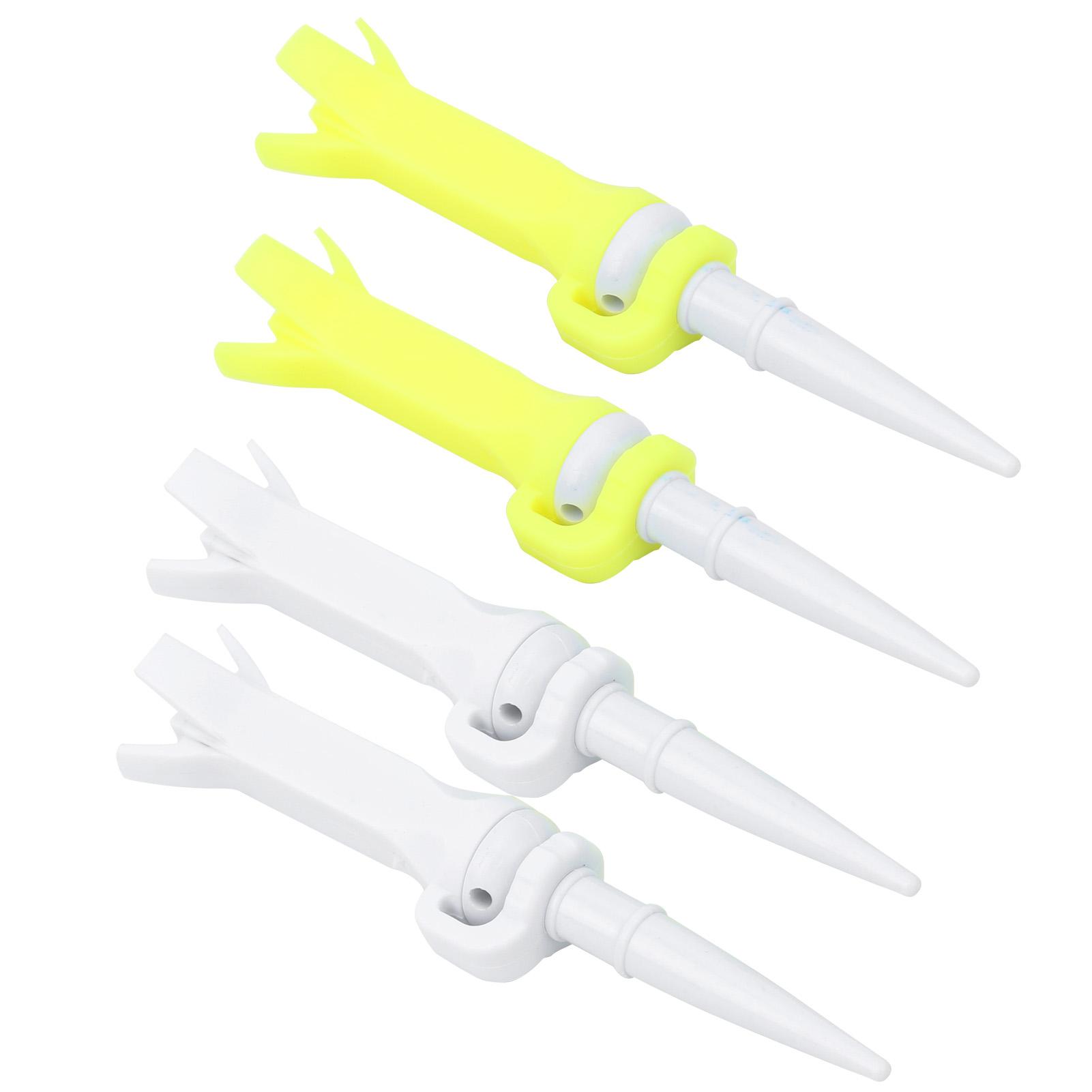 

4Pcs PU Plastic 4 Claw Golf Tees 180 Degree Rotating Balls Playing Holder Accessory