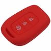 Jingyuqin 3 Buttons Silicone Remote Key Fob Case Cover For Renault Duster Sandero Logan Clio Captur Laguna Scen 2015 2016 2017
