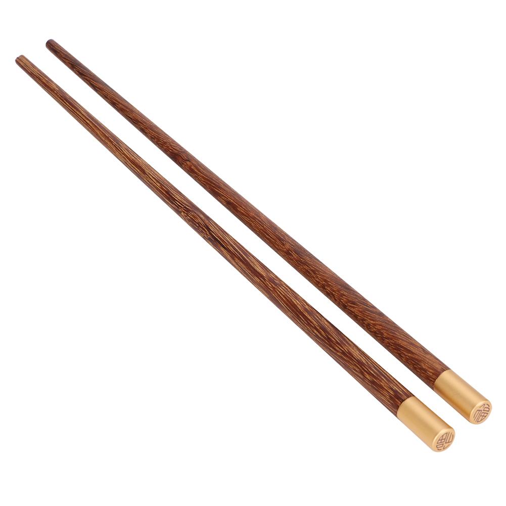 Household Handcraft Reusable Chopsticks Set Top Grade Gift Chopsticks Kitchen Tools(5 Pair Wenge