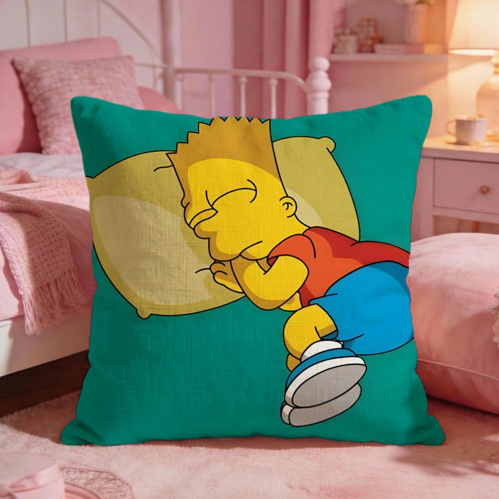 The SSimpsonss Funny Anime Cushion Cover Premium Comfort Reversible Pillow Cove Two In One Design For Any Room  Car Interior