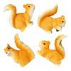 4 Stück Eichhörnchen Harz Handwerk Ornamente Miniatur Kleine Eichhörnchen Dekorationen für Garten Bonsai Sukkulenten Pflanzer Kreatives Harz