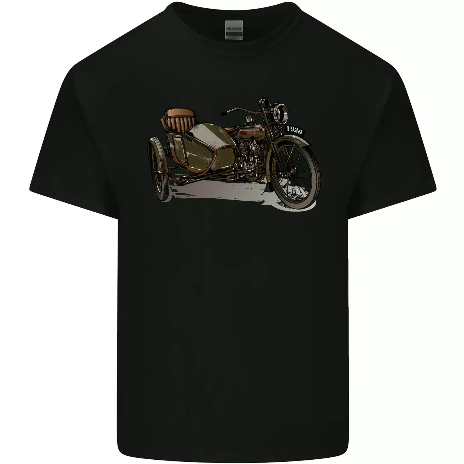 Motorcycle and Sidecar Biker Motorbike Kids T-Shirt Childrens M