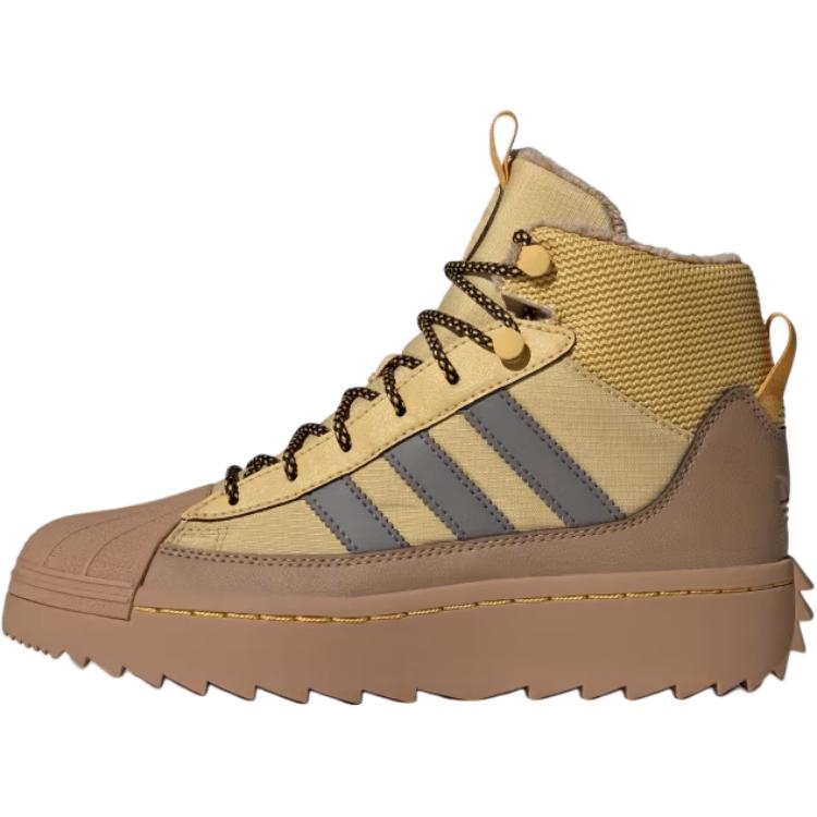 Adidas Superstar Winter Trek Boot J Oat Charcoal Kids Sneakers Tan Core-Black ID1021