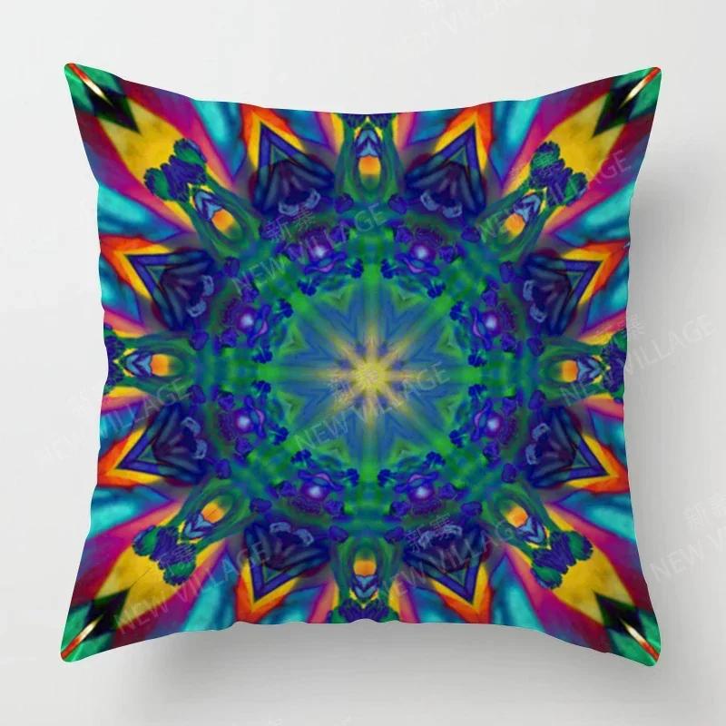 Fall Home Decor Autumn Living Room Throw Pillow Cover Sofa Boho Cushion Cover Mandala
