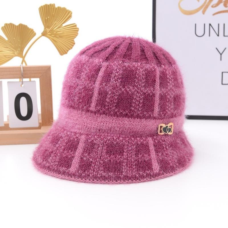 Hat winter knitted hat outdoor cold-proof plush thick warm female old lady duck tongue wool hat