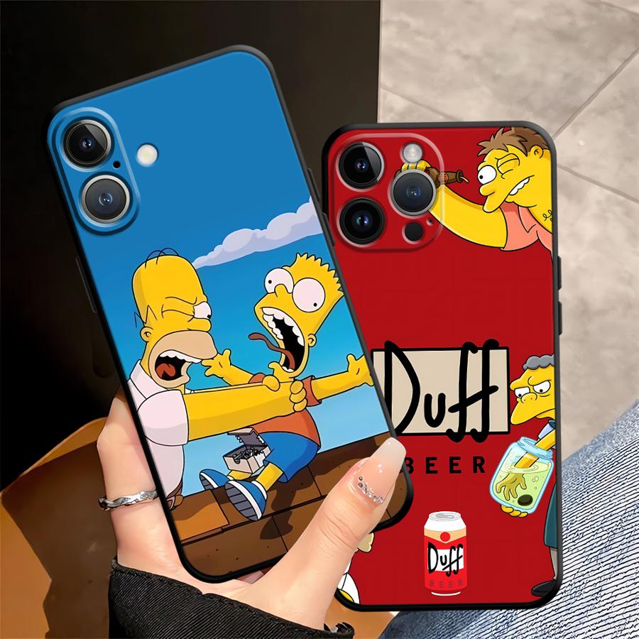 Phone Case for Apple iPhone 14 17 Pro Max 15 Pro 7 8 11 13 Air 12 XR XS MAX 16 Funda Phone Cover Cute S-simpsons