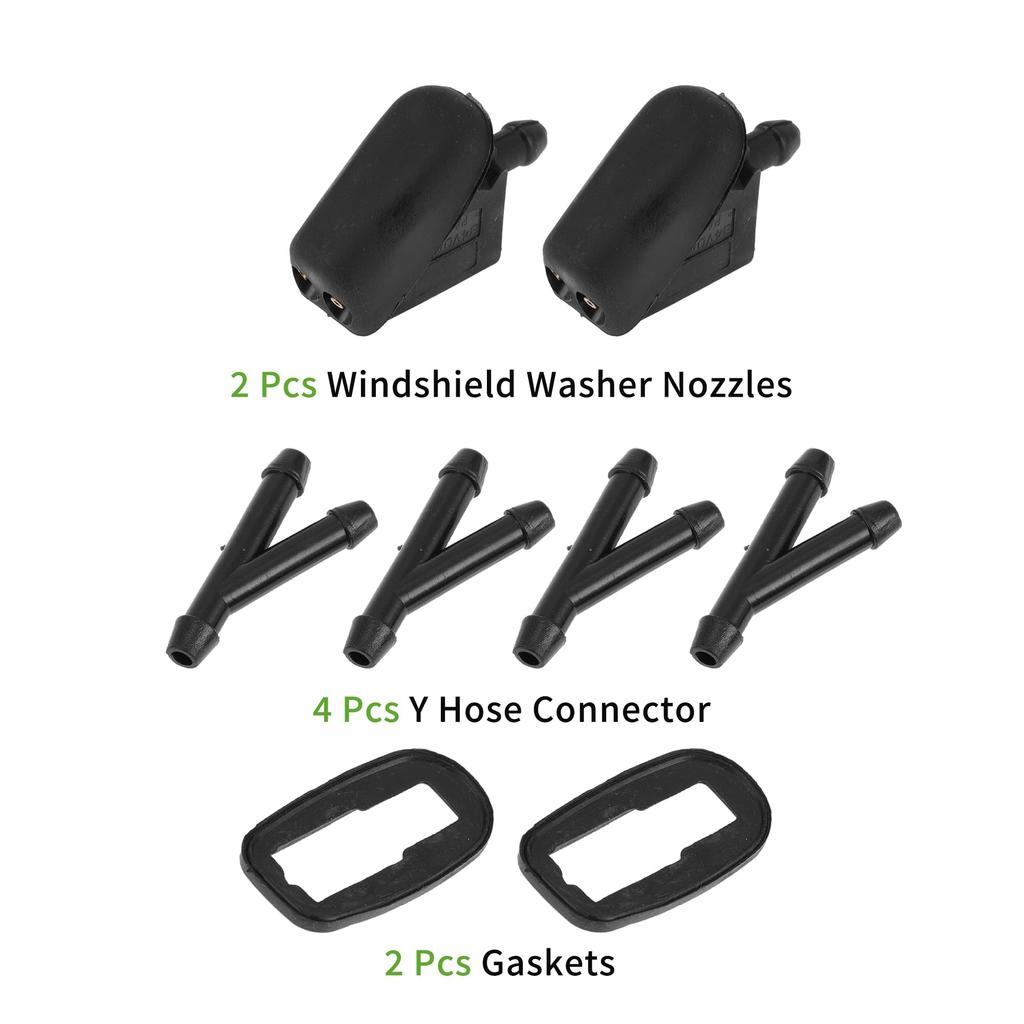 Fits HOPESPANNER Mini Windshield Washer Nozzle, Front Windshield Nozzle, Wiper Washer Jet, Plastic 1 Set