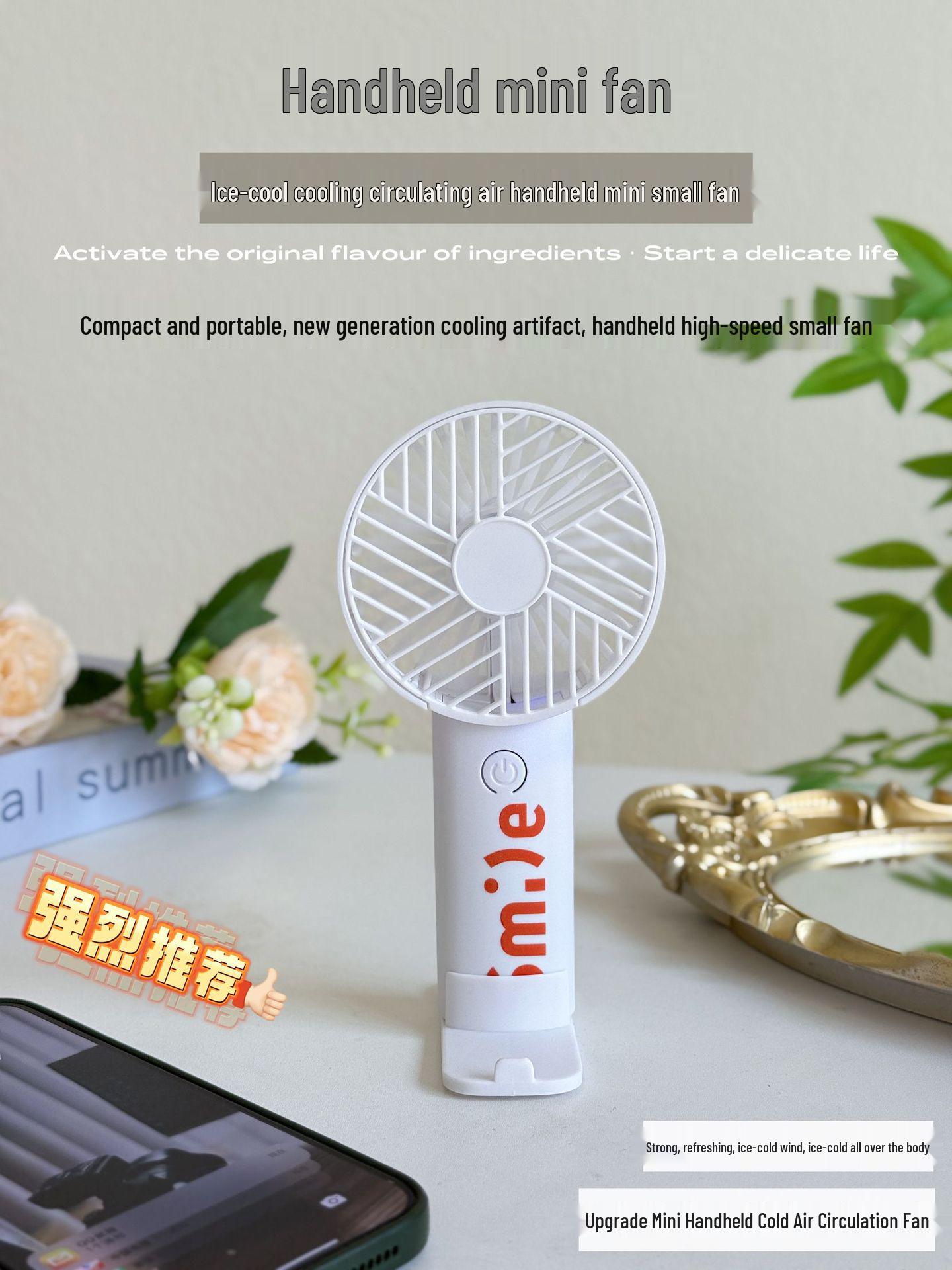 Ice-Cooling USB Desktop Fan: Portable Three-Head Strong Wind for Office & Camping 36.4*8.3*12cm