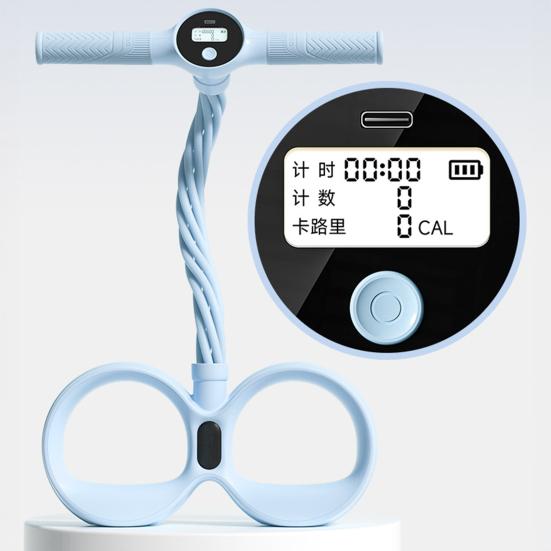 6-Buizen Pedaal Enkeltrekker Weerstandsband met Teller Handvat Elastisch Yoga Sit-up Trek Touw Mannen Vrouwen Pedaal Spanner Oefening Apparaat