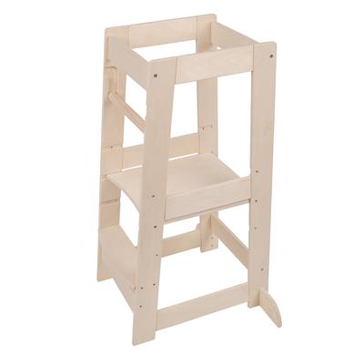 Soporte de seguridad de madera para ayudante de cocina torre de aprendizaje contrachapado kh-100x, natural