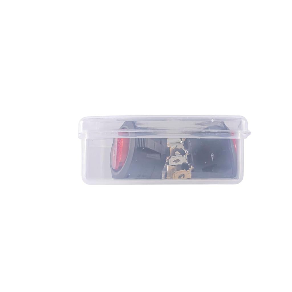 Round Rocker Switch Red Light Illuminated On Off 3 Pin 2 Position Mini Rocker Switch 125V 10A 250V 6A KCD1 Small Circle Toggle Switches For RV Car