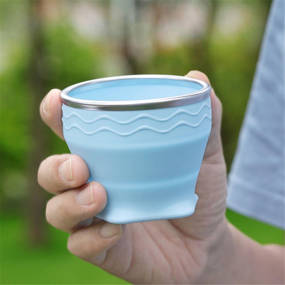200ml Foldable Silicone Cup Silicone Drinking Mug New Portable Drinking Cup  Camping