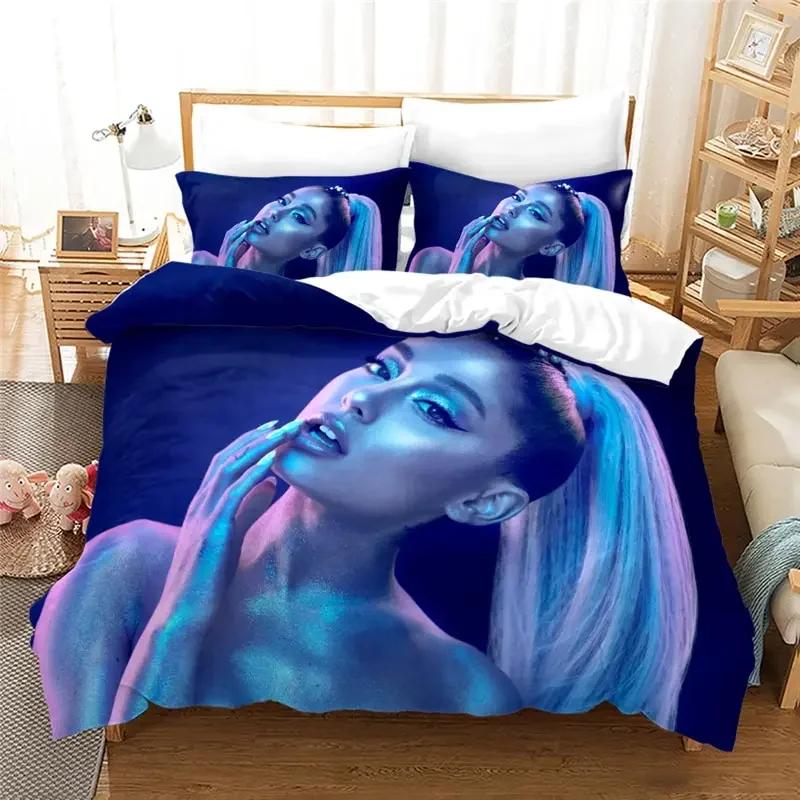 Fashion Sexy Girl Ariana Grande 3D Bedding Set Duvet Cover With Pillowcase Set Home Textile Bedclothes Twin Full Queen King Size