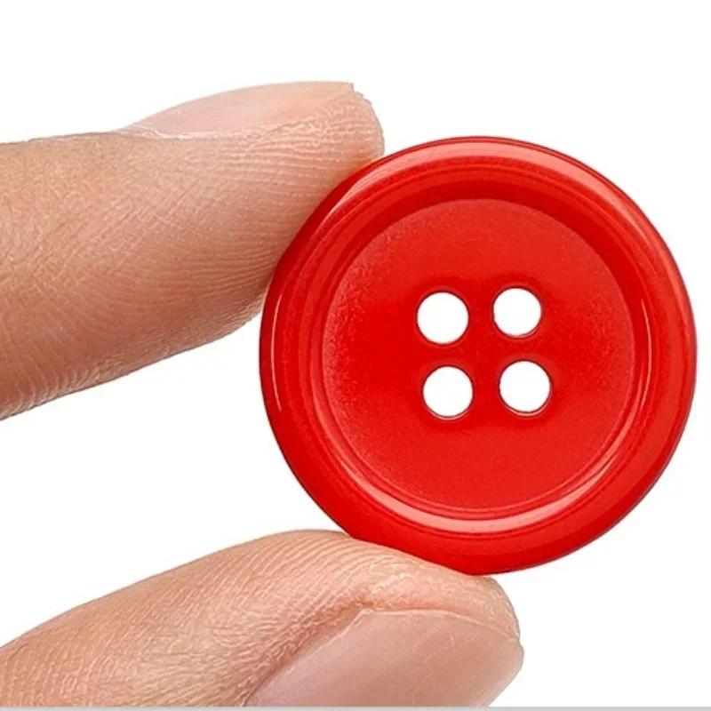 60 Pieces, Christmas Wooden Buttons, 6 Colors, 0.79 Inches, Plaid Wooden Buttons, 4 Holes, Black And Red Wooden Buttons, Plaid