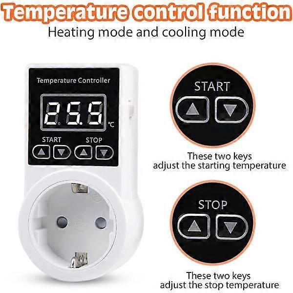 Digital thermostat temperature control socket, heating thermostat with NTC probe