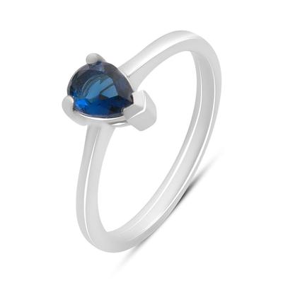 Silver Ring with Nano Sapphire 0.517ct, Item Weight 2.1 Gr (2195108)