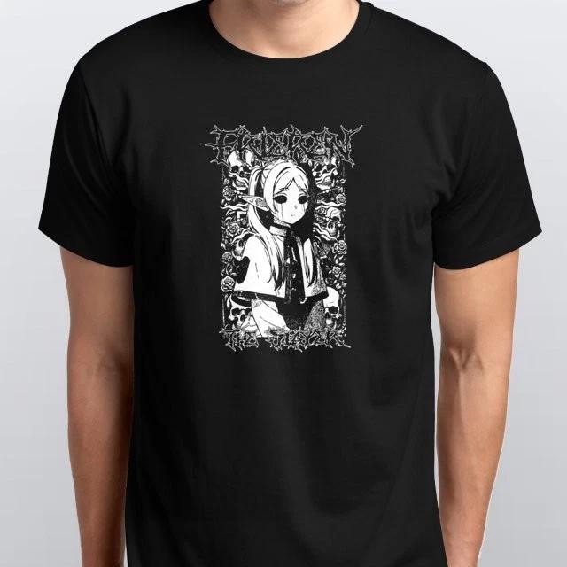 

Frieren The Slayer Death Metal Unisex 100% Cotton T-shirt Mens Tees Top S M L XL XXL 3 4 XL colours Black M