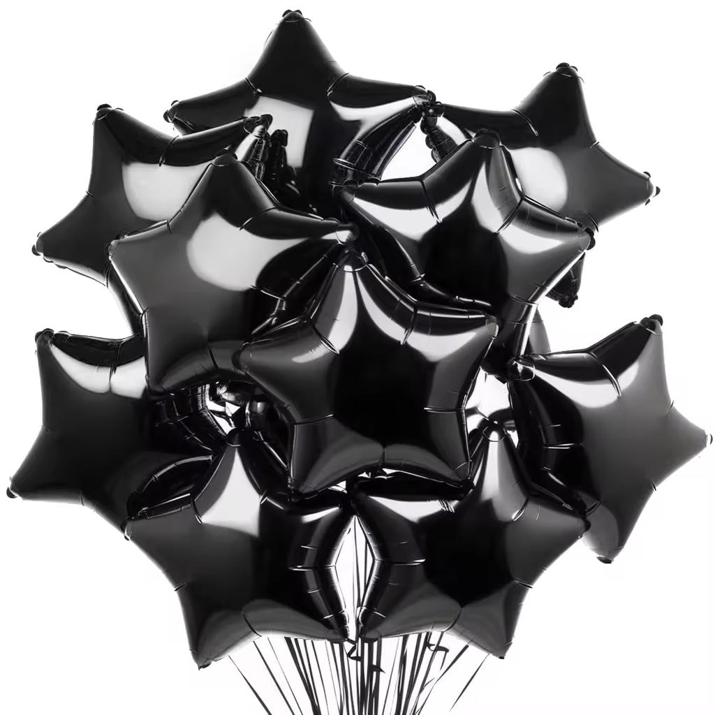 10pcs Balloons 18inch Star Foil Balloons Black Wedding Decoration Birthday Decoration Baby Shower Balloon Star