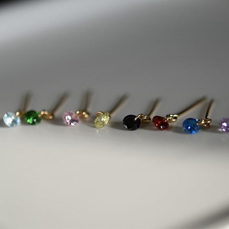 Gold-Plated Sterling Silver Zircon Stud Earrings – Fashionable & Versatile Women's Jewelry.