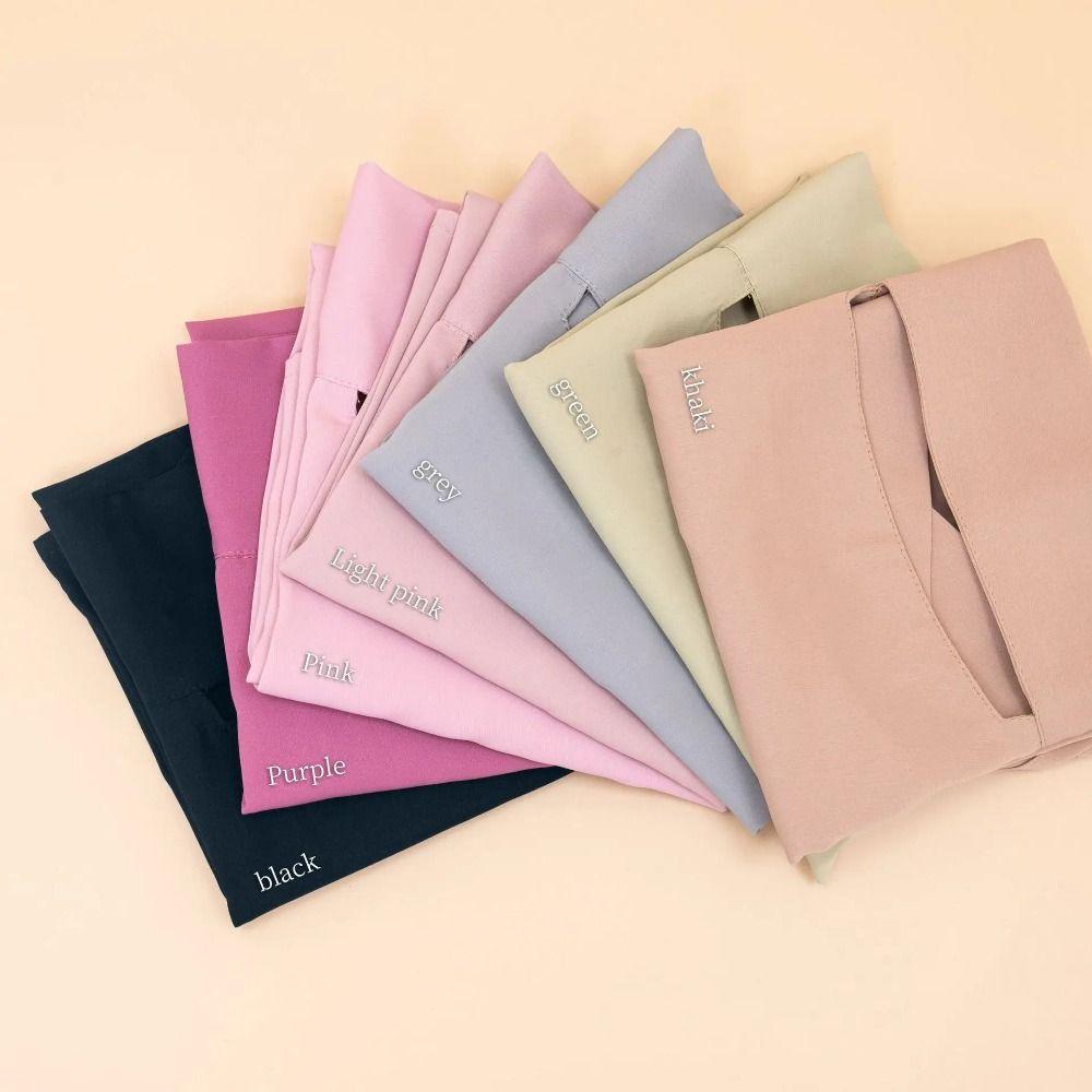 Tie Back Muslim Women's Scarves Stretchable Islamic Headscarf Nida Head Wrap Cap  Ladies Hair Cover