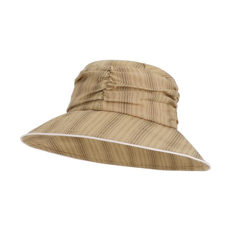 

Летняя складная соломенная шляпа в полоску из дышащего полиэстера для активного отдыха на улице хаки