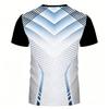 Men's Sublimated Compression T-Shirt, Black Sleeve White Chevron Dot Mesh Geometric Line All Over Print Stretch Quick Dry Soft B