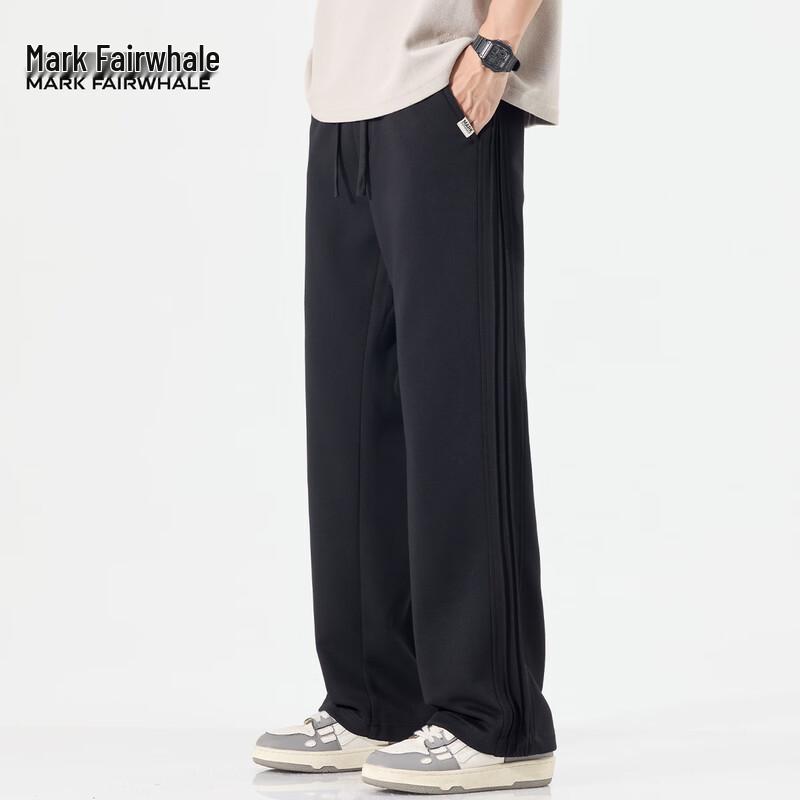 Mark Fairwhale Men's Heavyweight Side Stripe Straight-Leg Casual Pants