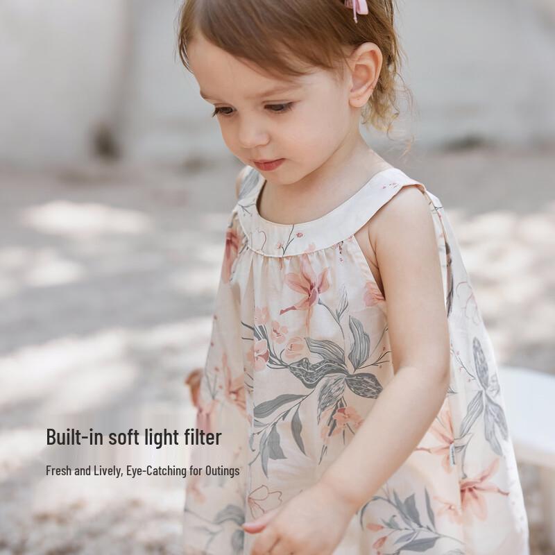 Babylove Girls' Chinese Style Pure Cotton Halter Dress