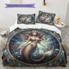 DiamondDarkCreatures Pattern Bedding Quilt Set Quilt Cover Pillowcase Home Decoration Birthday Gift (1 * duvet cover + 2 * pillowcase, without core)