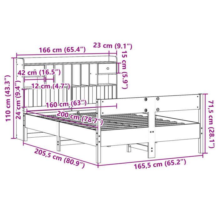 VidaXL Bunk Bed Without Mattress Wax Brown 160x200 Cm Solid Pine 3323022