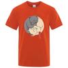 Summer Mens High Quality Tshirt 100 Cotton Short Sleeve Funny Cat Print Tshirt Casual Loose Oneck Cool Tshirt Male Tees