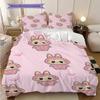 Pink Bunny Friends Cute Adorable Bedding 1 Duvet Cover 2 Pillowcase Without Core Christmas Birthday Gift Duvet Cover And Pillowcase