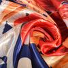 Spring Red Blue Silk Scarf Cape Chinese Style Elegant Flower Design Square Scarves Shawls Fouldard Fall Winter Scarves