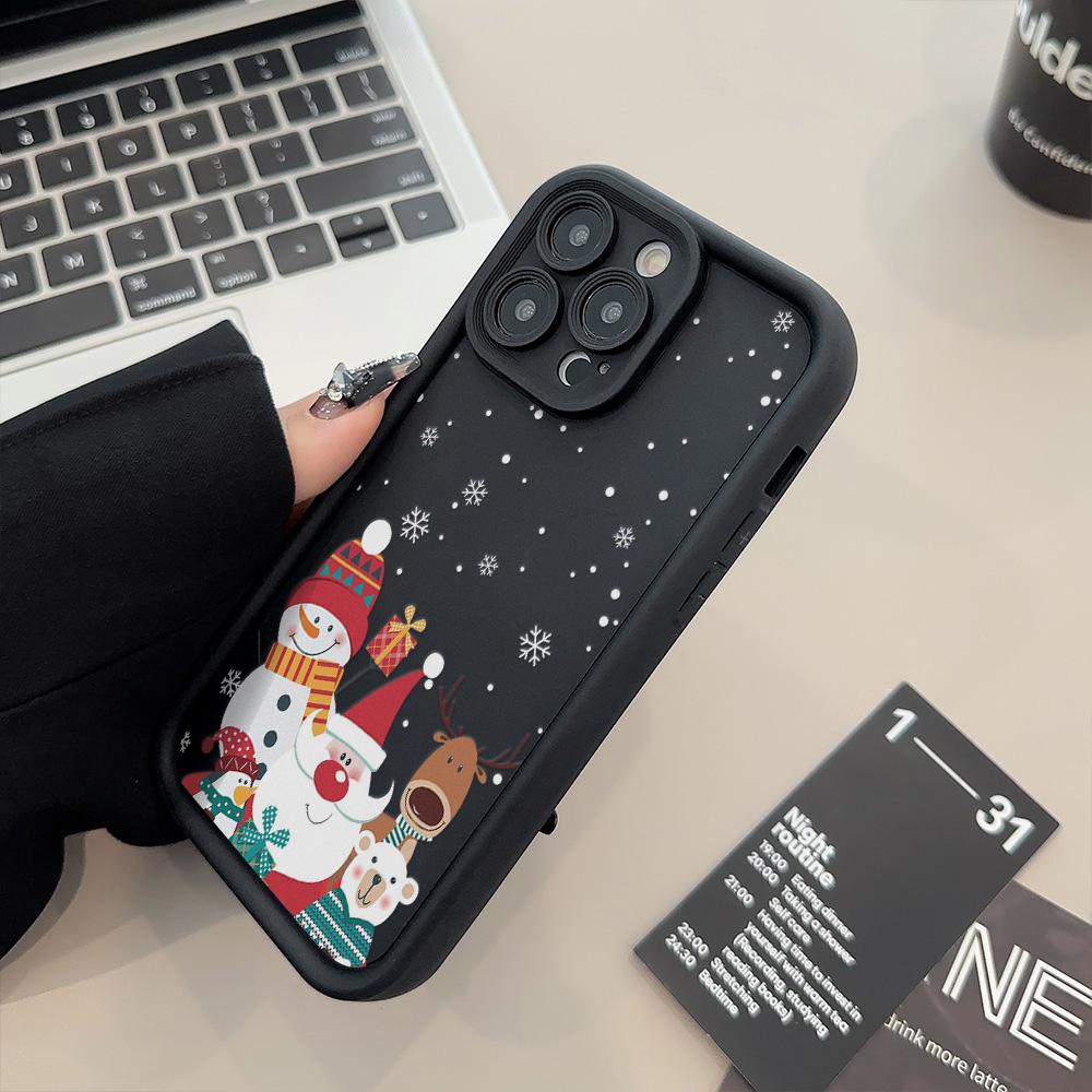 Weihnachts-Handyhülle für iPhone 11 13 12 14 15 16 Pro Max XR XS Samsung A15 A55 A05 Redmi 12 13C OPPO A16 A18 Reno 11 Vivo Y17S Y12 Infinix Note 40