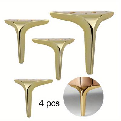 4st Möbler Ben Metall Hemma Gör-det-själv Heavy Duty Ersättningsfötter för bokhylla Soffa Skåp Stol Soffa Soffbord Skrivbord Bänk Nattduksbord etc