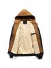 2025 New Quilted Men's Hoodie Jacket - Stylish Spring to Winter Faux Two-Piece Design