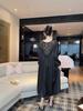 2026 Ice Silk Long Sleeve Nightgown for Women - Plus Size, Sexy French Style