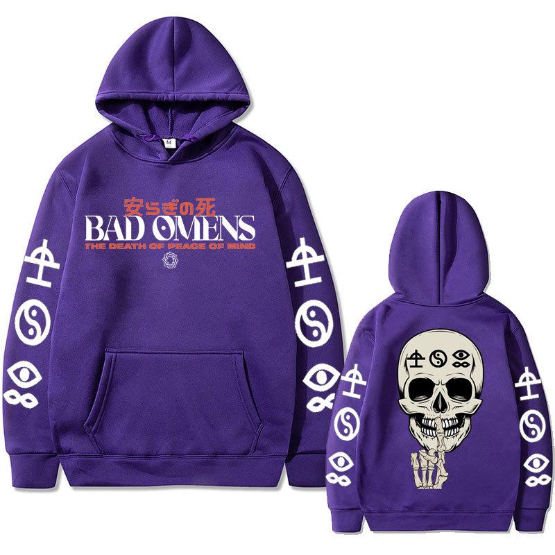 Bad Omens Band Song Like A Vliiain Double Sided Print Hoodie Sweatshirts Women Casual Streetwear Pullovers Sudaderas