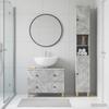 2 piece Bathroom Cabinet Set ALKMAAR Concrete Grey