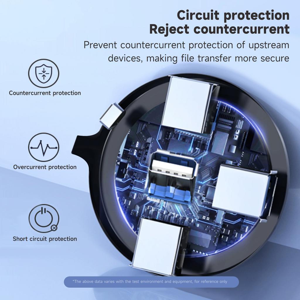 Efficient 5x USB Adapter Splitter USB3.0 Adapter Splitter For PC Keyboards Seamlessly Integration Station