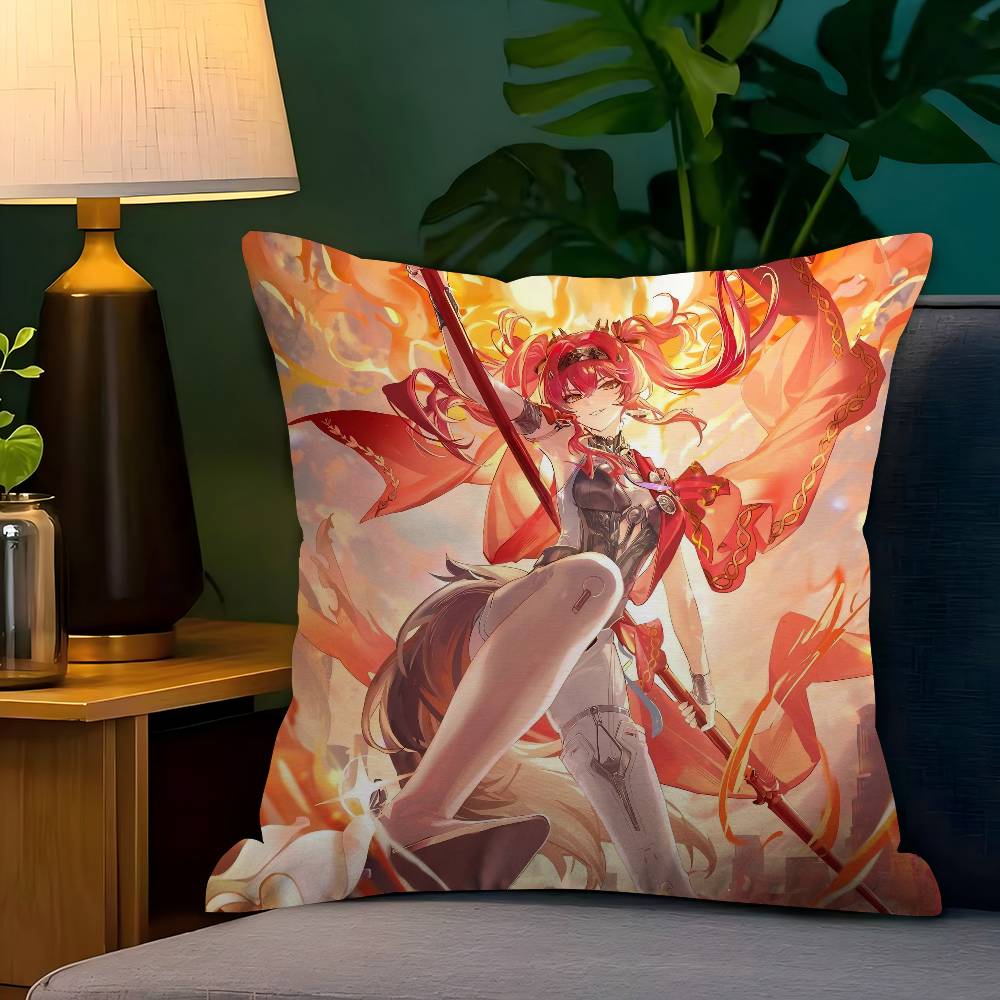 Games Wuthering Waves Pillow Cover Sofa Cushion Cover Home Room Decoration Children Gift